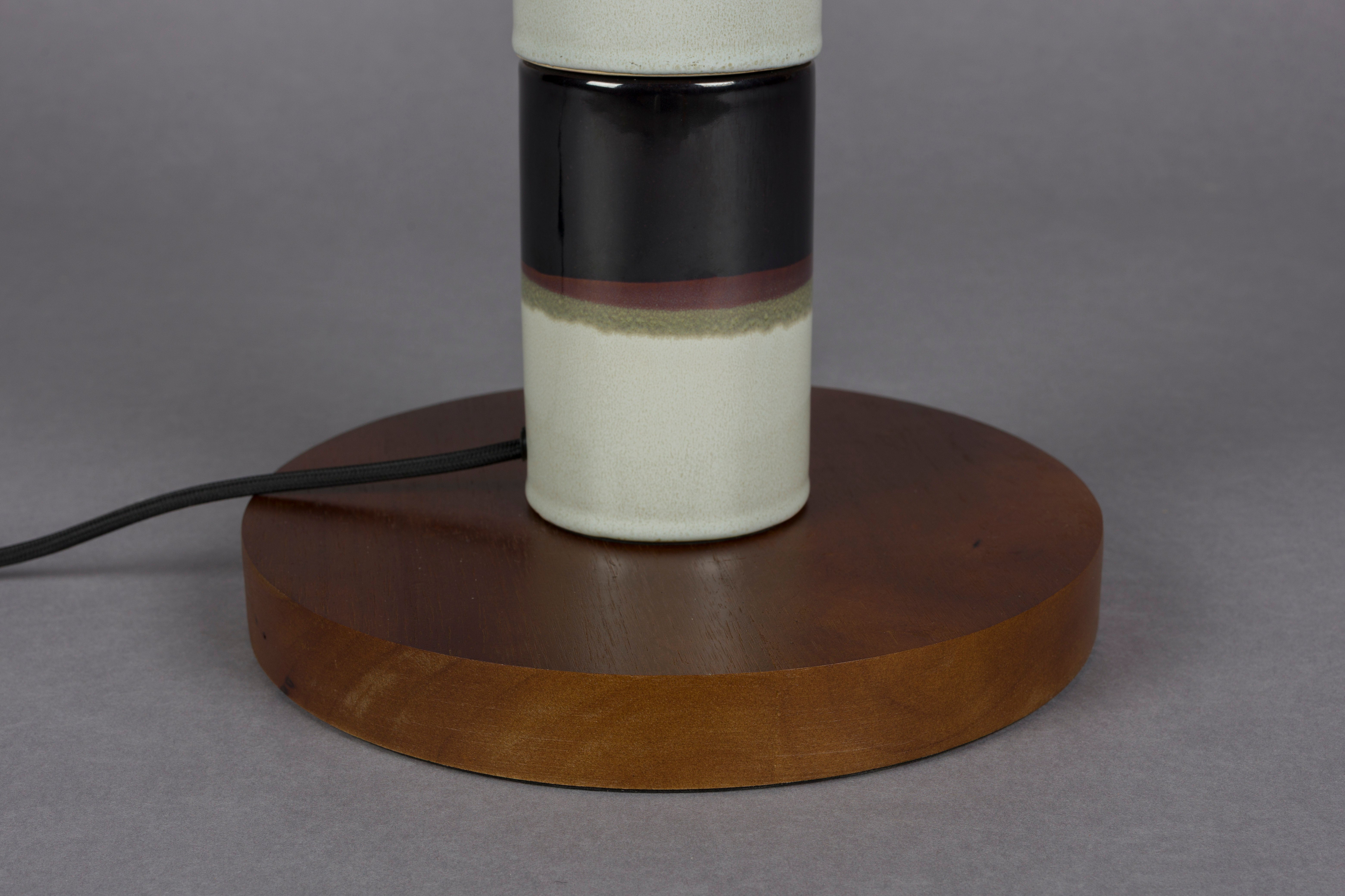 Dutchbone Vertigo Stacked Ceramic Black & White Floor Lamp